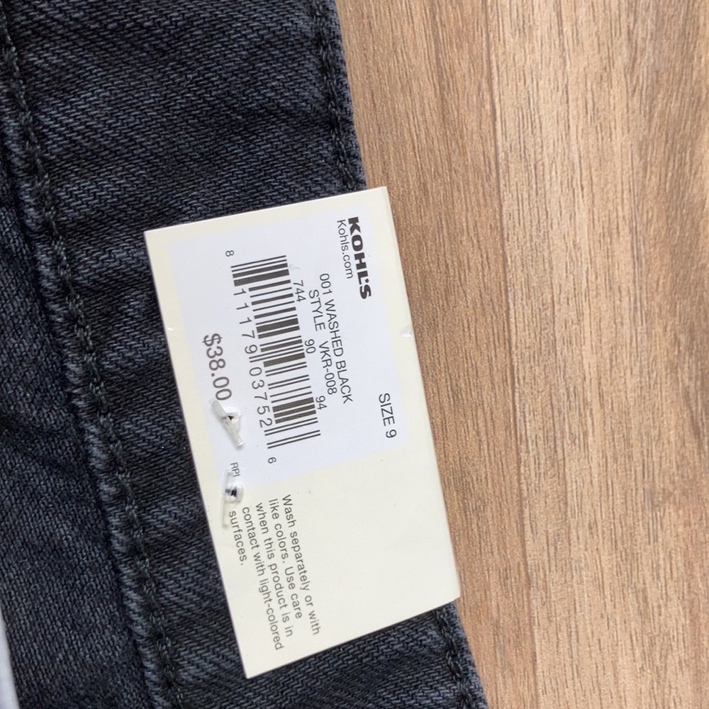 SO high rise black denim jean short 8 in inseam size 13 jrs - Picture 12 of 13